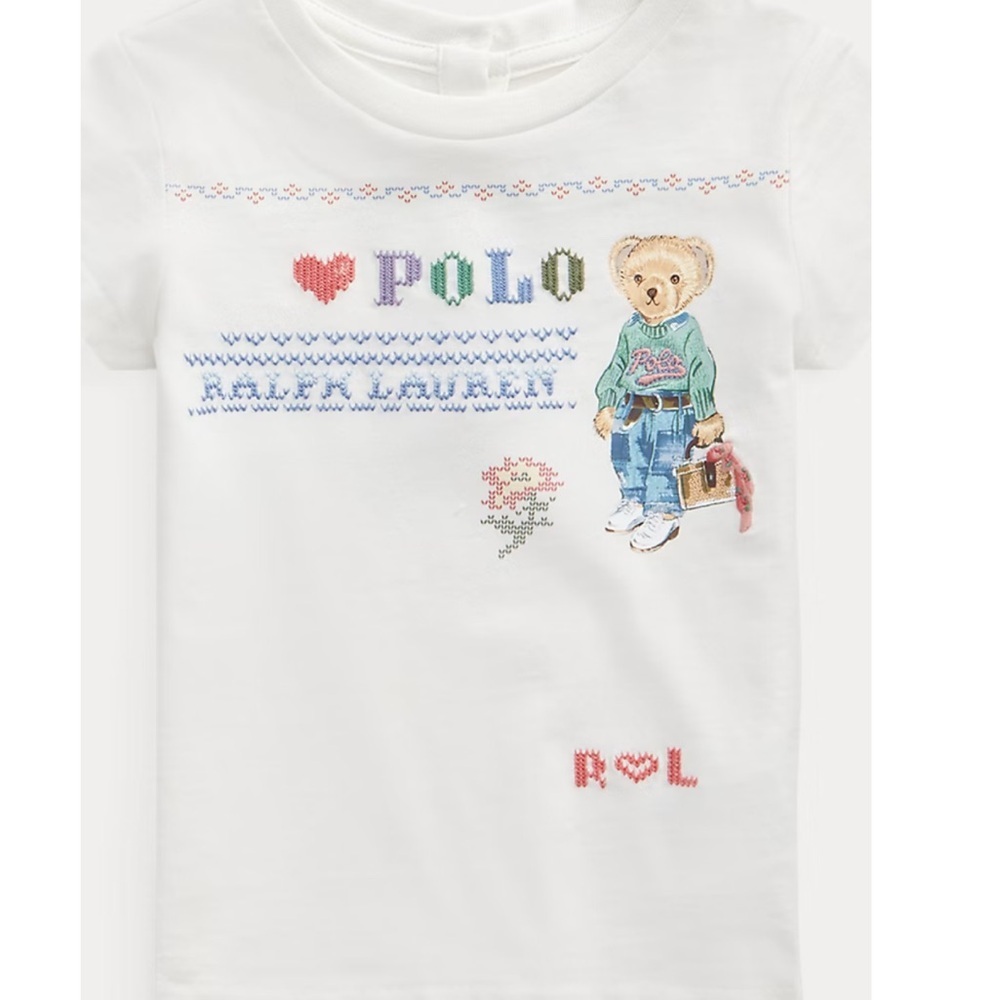 Ralph Lauren embroidery Polo Bear Cotton Jersey T-Shirt
Size 24 months